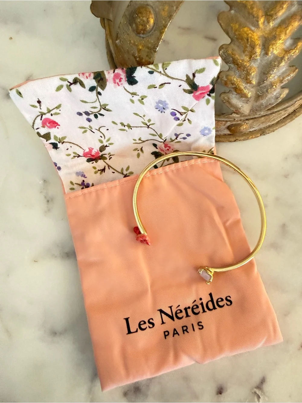 Vintage Les Néréides Paris Poppy Crystal Bracelet